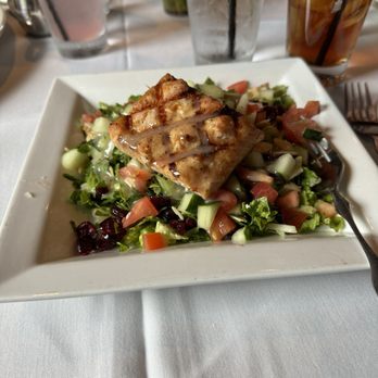 Red Rocks Cafe - Chopped Salad - Small with added salmon - Bars Near Me - Charlotte, North Carolina