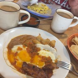Taqueria Mexicano Grill & Bar - Huevos rancheros and bacon egg taco