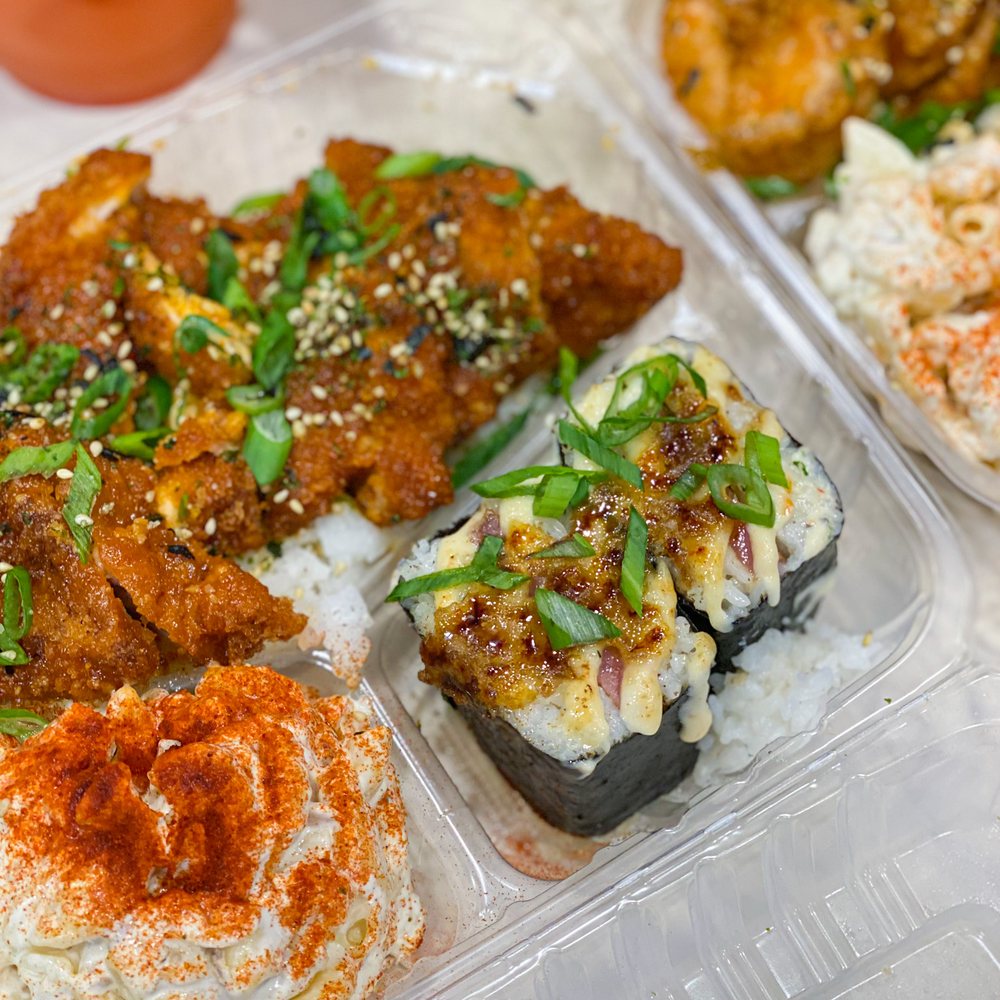 Shootz - Honey Coconut Shrimp Musubi (IG: foodfeasters) - Hawaiian Near Me - Stanton, California