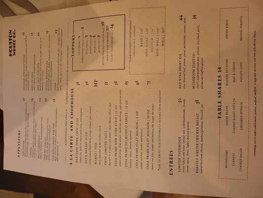 Menu photo 2 Houston White Rehoboth Beach, DE
