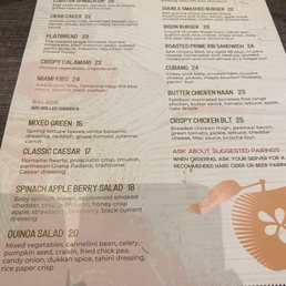 The menu The menu