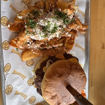 Mastiff Kitchen - La Mesa - Double Smash Burger Mastiff Fries - Burgers Near Me - La Mesa, California