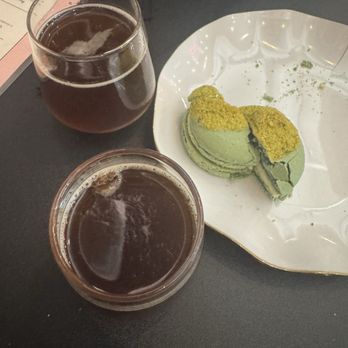 Sweetly Baked - Espresso Martini paired with pistachio macaroon - Coffee & Tea Near Me - Milwaukee, Wisconsin