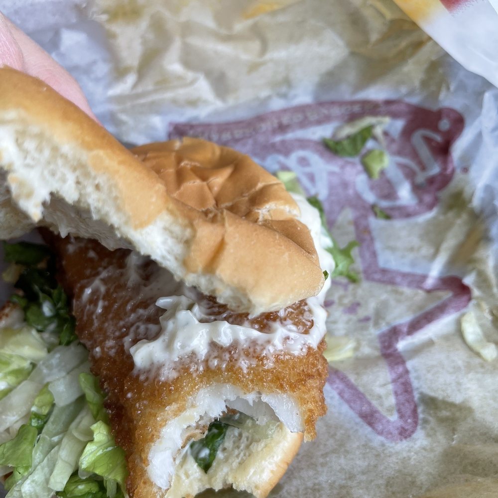 Carl's Jr - Panko breaded fish. It was good! More real and etter than McDonald's fish sandwich. - Burgers Near Me - Roseburg, Oregon Carl's Jr - Panko breaded fish. It was good! More real and etter than McDonald's fish sandwich. - Burgers Near Me - Roseburg, Oregon