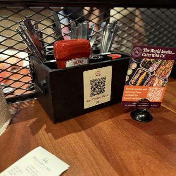 Traveler's Cart - Silverware + QR Code and things - Cocktail Bars Near Me - Houston, Texas