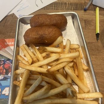 Dog Haus Biergarten - Berkeley - Kids corn dog and fries. - New American Near Me - Berkeley, California Dog Haus Biergarten - Berkeley - Kids corn dog and fries. - New American Near Me - Berkeley, California