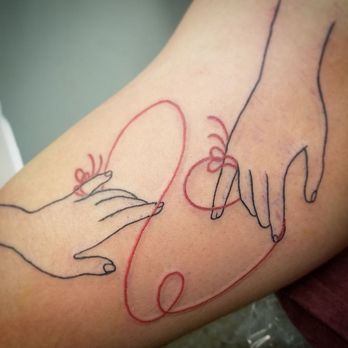 Lost & Found Tattoo Studio - Red string of fate - Tattoo Near Me - Cranford, New Jersey Lost & Found Tattoo Studio - Red string of fate - Tattoo Near Me - Cranford, New Jersey