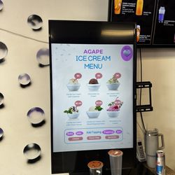 Agape Boba Tea and Ice Cream - Ice cream menu