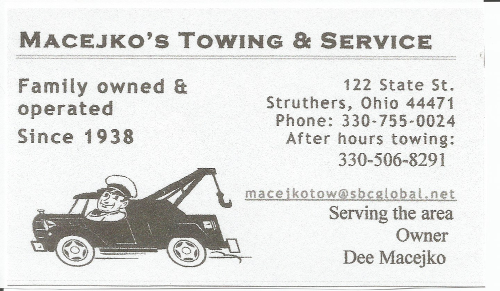 MACEJKO’S SERVICE STATION & TOWING Updated September 2024 122 State