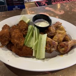 River City Grill - Mango habanero wings and their Cajun rub.