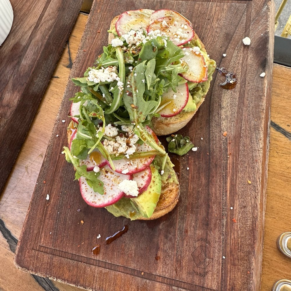 Public Square - Avocado & Beet-Hummus Toast no egg - Coffee & Tea Near Me - La Mesa, California Public Square - Avocado & Beet-Hummus Toast no egg - Coffee & Tea Near Me - La Mesa, California