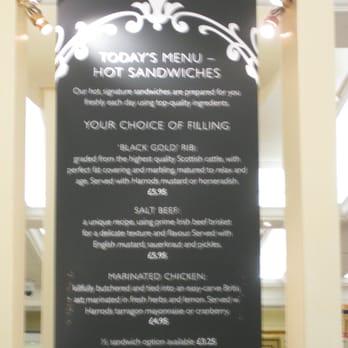 Harrods - sandwich list - Department Stores Near Me - London, XGL