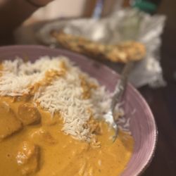 Bollywood Masala Indian Restaurant - Butter chicken and garlic naan