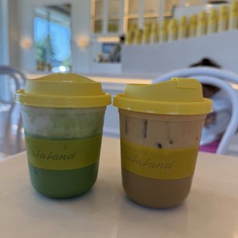 La La Land - Pumpkin cloud latte and banana matcha - Coffee & Tea Near Me - Dallas, Texas La La Land - Pumpkin cloud latte and banana matcha - Coffee & Tea Near Me - Dallas, Texas