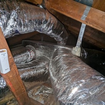 Evolution Heating And Air Conditioning - New ducts in the attic. - Heating & Air Conditioning/HVAC Near Me - Fullerton, California Evolution Heating And Air Conditioning - New ducts in the attic. - Heating & Air Conditioning/HVAC Near Me - Fullerton, California
