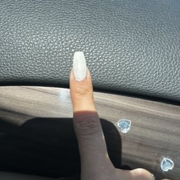 Streaky and nail polish on my skin