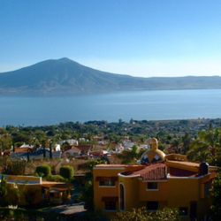 Domino's Pizza - Lake Chapala is right around the corner. Next door is a 1600's church, then a Walmart and then a massive whore house. Its a different world!
