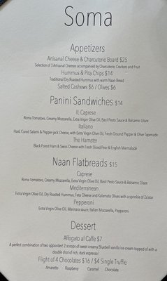 Menu photo 3 Soma Winery Fort Worth, TX