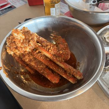 Reel Seafood & Bar - Snow crab with garlic butter atomic sauce - Chicken Wings Near Me - Houston, Texas Reel Seafood & Bar - Snow crab with garlic butter atomic sauce - Chicken Wings Near Me - Houston, Texas