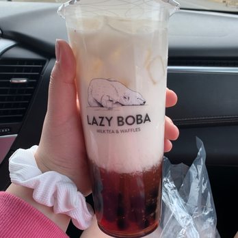 Lazy Boba - Strawberry Purée with whole milk. - Bubble Tea Near Me - Killeen, Texas