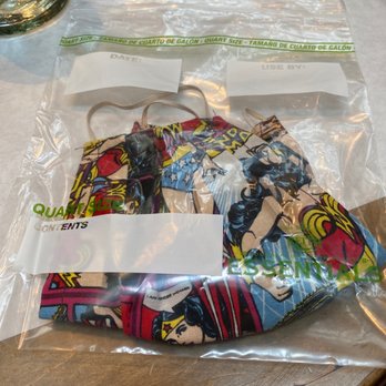 La Plazuela - Plastic bags provided for your mask while you eat - New American Near Me - Santa Fe, New Mexico
