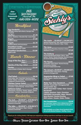 Menu photo 4 Stehly's Bakery and Eatery Nazareth, PA
