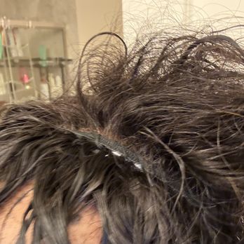 Yummy Extensions - Yummy SEa Wavy Opulence HD Closure after 1 week installed. Matted. - Hair Extensions Near Me - Dallas, Texas
