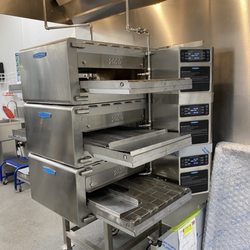 Protected kitchen with a fire suppression system