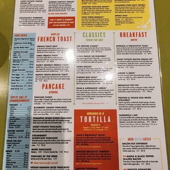 Snooze, an A.M. Eatery - menu - Breakfast & Brunch Near Me - Orange, California Snooze, an A.M. Eatery - menu - Breakfast & Brunch Near Me - Orange, California