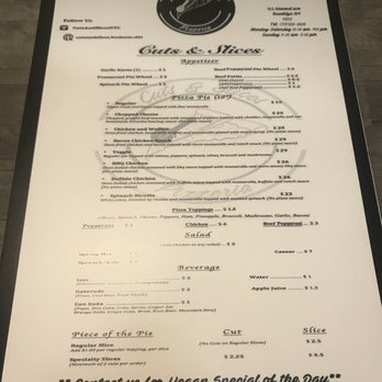 Cuts & Slices - Wall Menu - Pizza Near Me - Brooklyn, New York