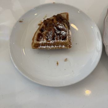 Swan - CINNAMON ROLL WAFFLE (what was left of it) - Modern European Near Me - Miami, Florida