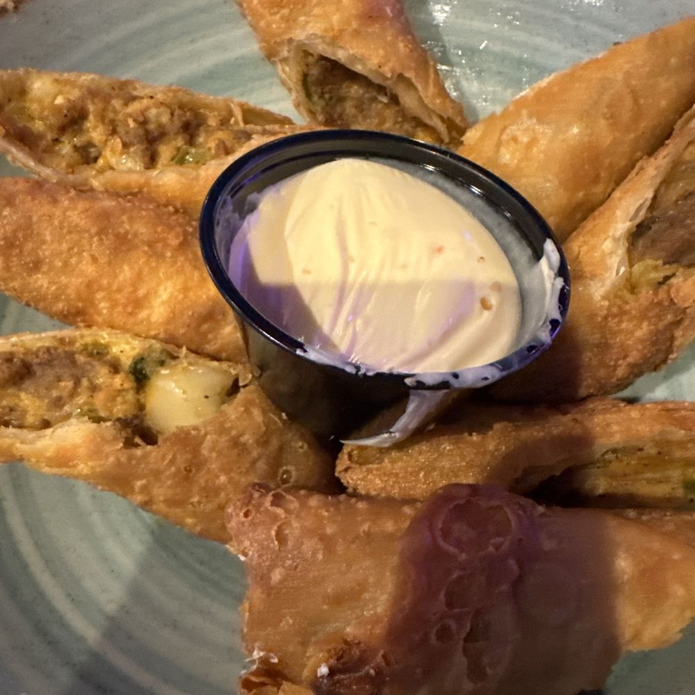 Philly Cheesesteak Egg Rolls but they left them out so they're all cold... look at that sauce lol Philly Cheesesteak Egg Rolls but they left them out so they're all cold... look at that sauce lol