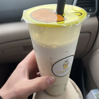 Chaboba - I got their salted cream jasmine milk tea with matcha jelly! Pretty tasty! - Tea Rooms Near Me - Springdale, Arkansas