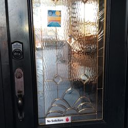 Acua Pool Service - Ad left above No Solicitors sign