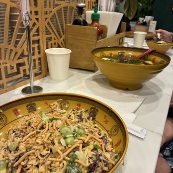 Lin & Daughters - Wonton salad and hubby's beef ramen soup - Chinese Near Me - New York, New York