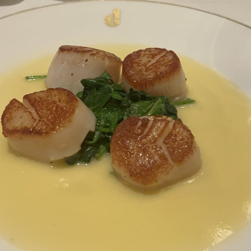 Don's Prime - Seared Diver Scallops with a Lemon Butter sauce and spinach - Steakhouses Near Me - Las Vegas, Nevada Don's Prime - Seared Diver Scallops with a Lemon Butter sauce and spinach - Steakhouses Near Me - Las Vegas, Nevada