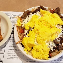 Blissfield Coney Island & Restaurant - Greek Skillet with Texas Toast at Blissfield Coney Island