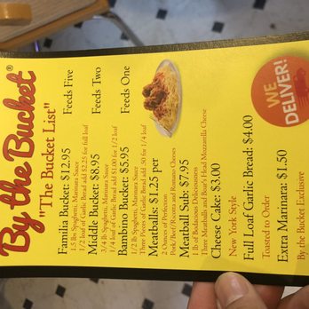 By The Bucket - Menu - Italian Near Me - Payson, Arizona