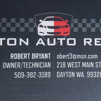 Dayton Auto Repair - Business card - Auto Repair Near Me - Dayton, Washington Dayton Auto Repair - Business card - Auto Repair Near Me - Dayton, Washington