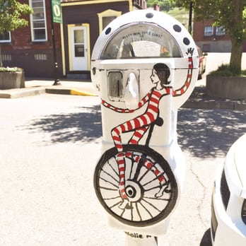 Later Alligator - One of the painted parking meters in the town. They're all over and super cute! - New American Near Me - Wheeling, West Virginia