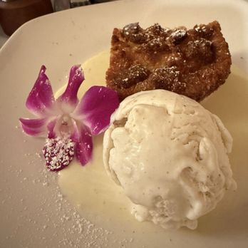 La Strada - Delicious bread pudding served with vanilla gelato covered - Italian Near Me - San Pablo, California