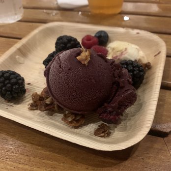 Wailele Luau - Vegan dessert - raspberry sorbet & berries - Performing Arts Near Me - Lahaina, Hawaii Wailele Luau - Vegan dessert - raspberry sorbet & berries - Performing Arts Near Me - Lahaina, Hawaii