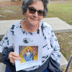 Our Lady of the Gulf Catholic Church - My honey did her first outdoor walking since February. It's a blessed Easter & outdoor service!