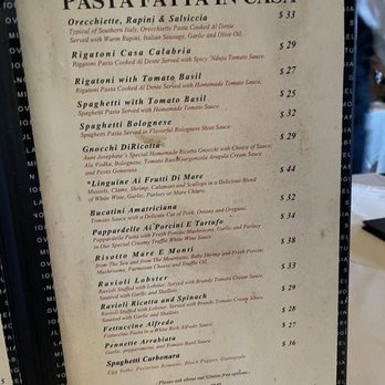 Casa Calabria - Menu - Calabrian Near Me - Fort Lauderdale, Florida