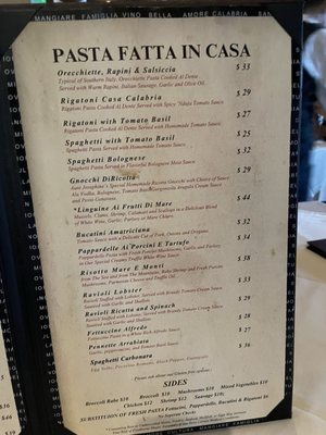 Menu photo 4 Casa Calabria Fort Lauderdale, FL