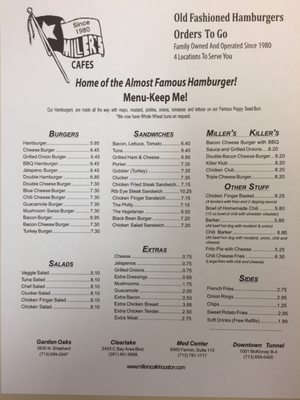 Menu photo 6 Miller's Cafe Houston, TX