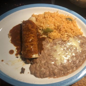 Casa Brava Authentic Mexican Cuisine - Ground Beef Enchilada with Rice & Beans - Mexican Near Me - Bloomington, Indiana Casa Brava Authentic Mexican Cuisine - Ground Beef Enchilada with Rice & Beans - Mexican Near Me - Bloomington, Indiana