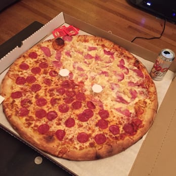 Pizza Joint - Awesome JUMBO sized pizza. Half pepperoni & Half Hawaiian! - Pizza Near Me - San Francisco, California