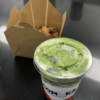 Comika Boba House - Strawberry matcha latte - Bubble Tea Near Me - El Monte, California
