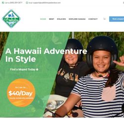 Hawaii Web Development - E-commerce website for Waikiki Moped and Car